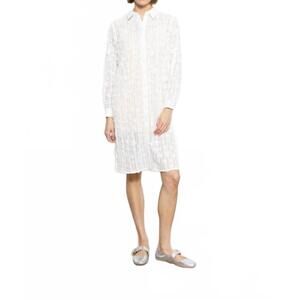 NEW ZERO DEGREE CELSIUS lace shirt dress in white